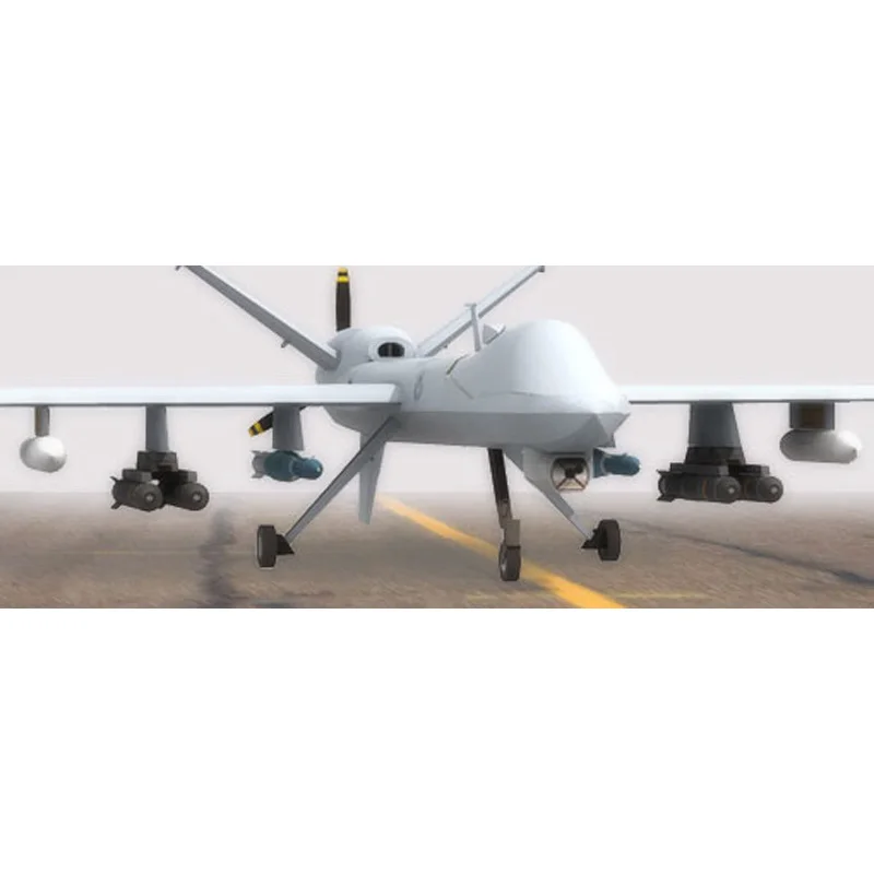1:32 American MQ-9 Death Reaper Reconnaissance Aircraft Plane DIY Paper Model Kit Educational Toys Military Collection Model Toy