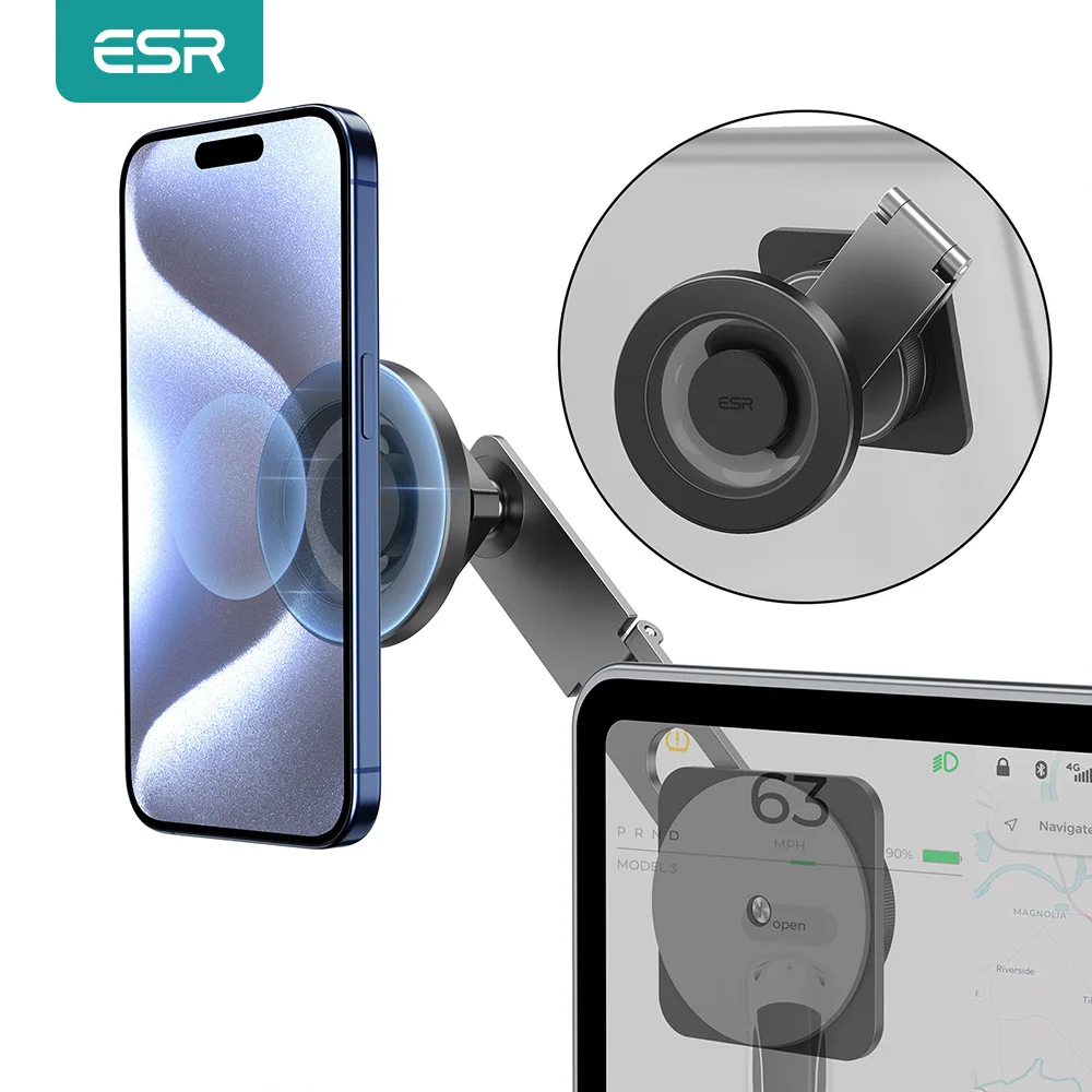 

ESR Magnetic Car Holder for iPhone 15 14 Pro Max Phone Holder for Model 3 Y Model S 2023 Touch Screen Stand for iPhone 12 13 Pro