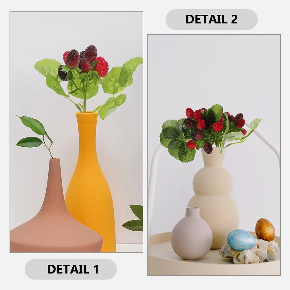 

6 Pcs Simulated Waxberry Fruits Realistic Artificial Decor Photo Props Long Lasting Faux Fruit Tabletop Accessories Christmas