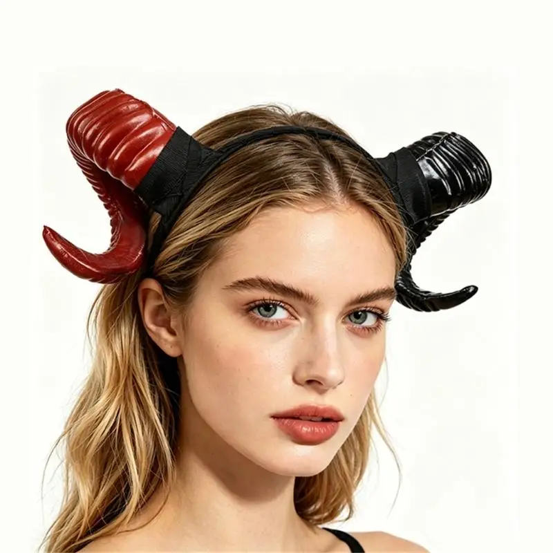 39bb-コスプレホーンヘッドバンド女性男性軽量快適なヘアアクセサリー