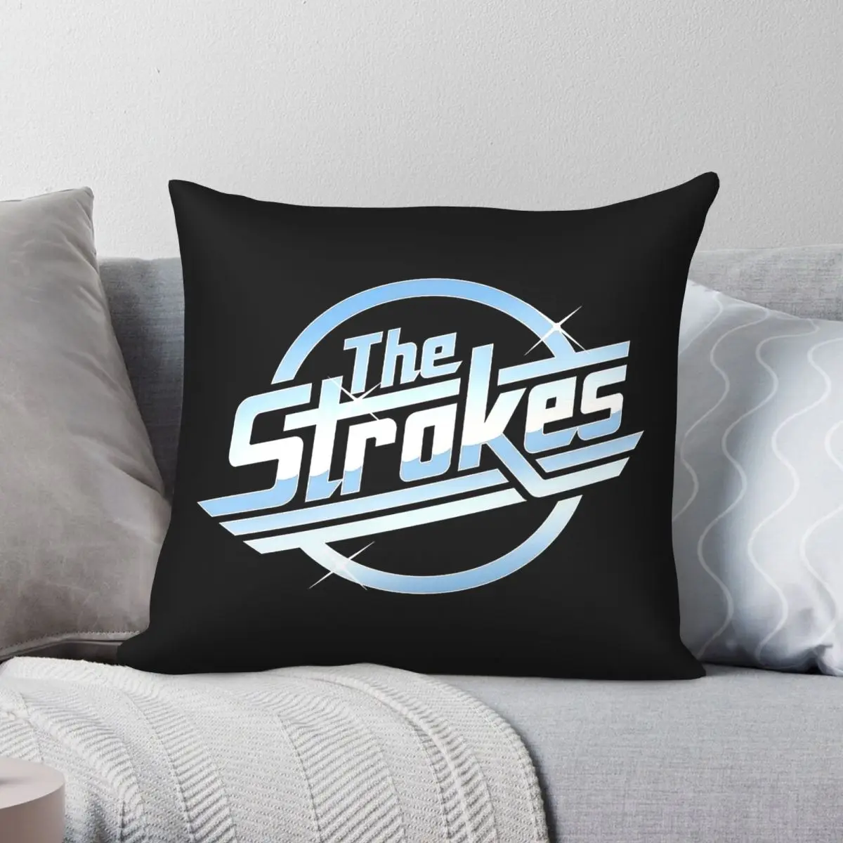 The Stroke Band Reptilia Square Pillowcase Polyester Linen Velvet Creative Zip Decor Sofa Cushion Cover