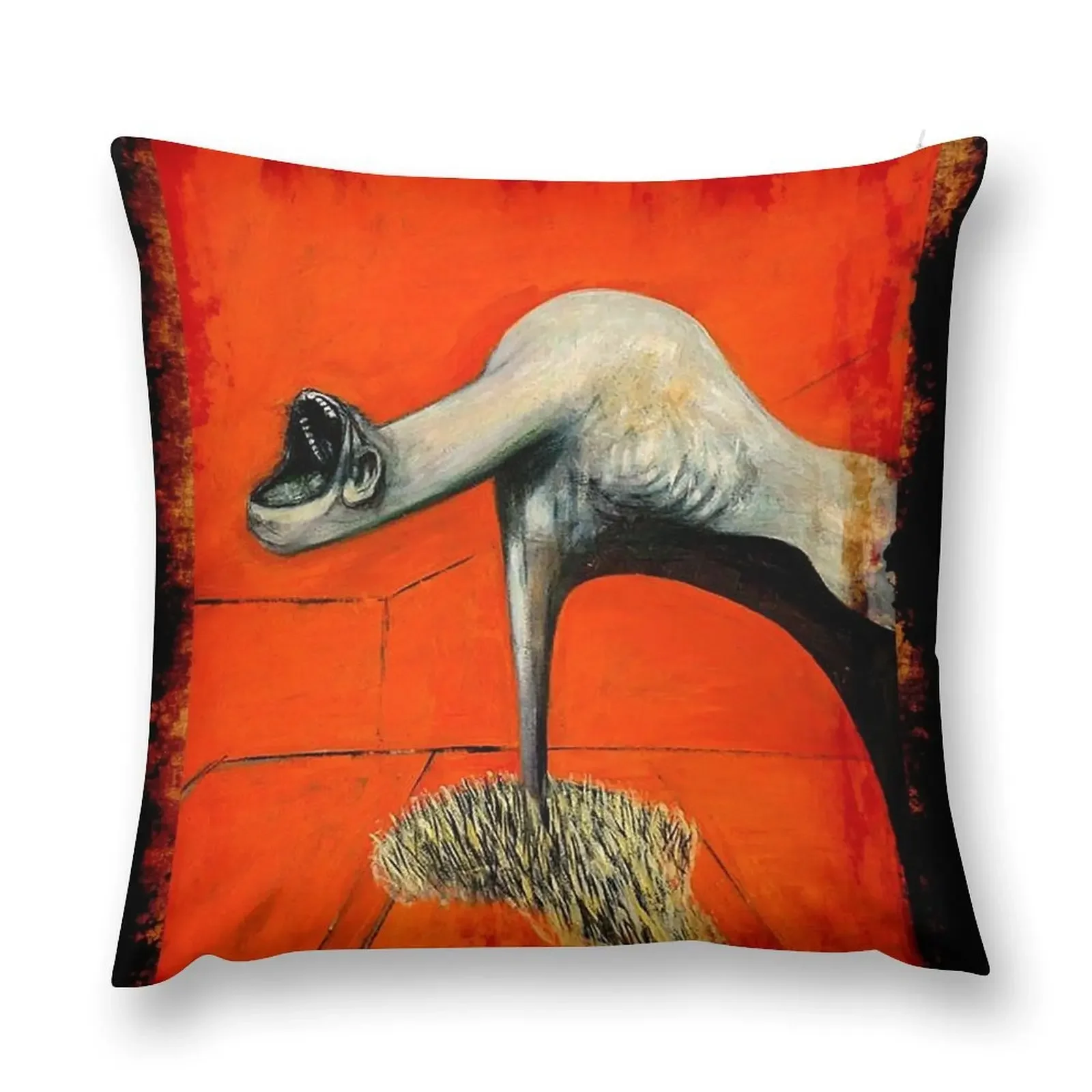 

Figure at base of crucifixion Francis Bacon painting art lover artist gift t shirt or mask Throw Pillow