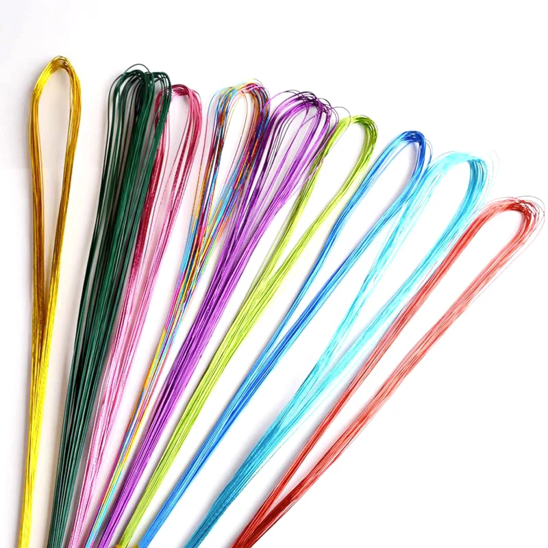 Alambre de hierro de 0,78mm de diámetro para medias, accesorio de nailon para hacer flores, 10 piezas, 80cm