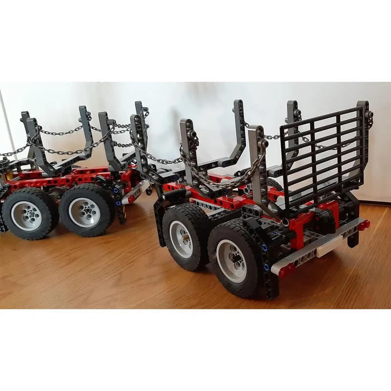 MOC-30705 New Forest Logging Trailer Building Block Model, 217 Parts - MOC Boys' Children's Birthday and Christmas Toy Gift