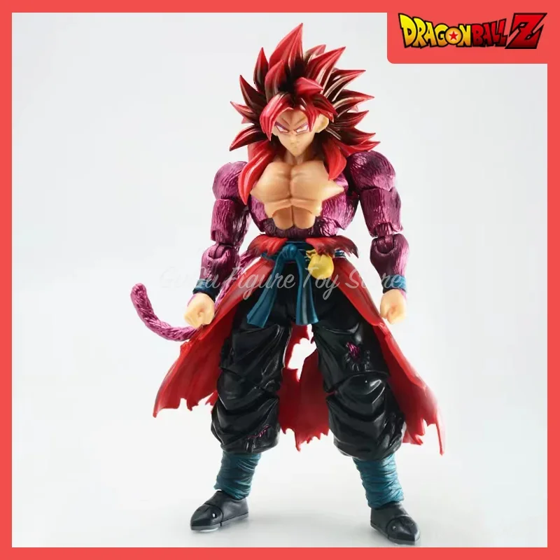 Black Hole Toys Shf Dragon Ball Figure 4 Ssj4 Time Jumper Anime Figure Acme Power Goku Jiren Super Saiyan Model Pvc Toys Gifts