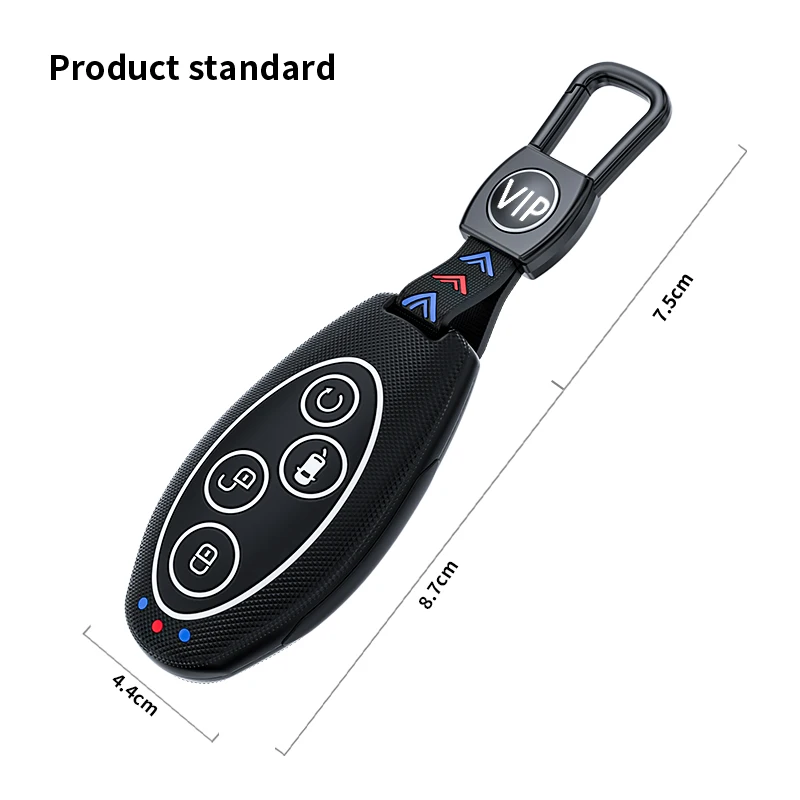 1PCS4Buttons Frosted Car Remote Smart Key Case Cover Shell Fob For BYD Smart Remote Car Key Accessories With Keychain Waterproof