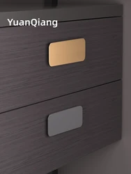 American Hidden Cabinet Handles Modern Black Gold Zinc alloy Kitchen Cupboard Pulls Drawer Knob Door Furniture Handle Hardware