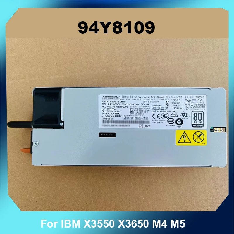 

750W PSU Server Power Supply For IBM X3550 X3650 M4 M5 Part 94Y8109