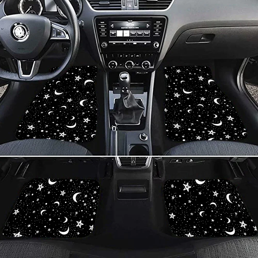 College Star Moon Front and Rear Car Floor Mats, Full Set of 4 Pieces, Heavy Dirt Airways Car Floor Mats, General, Durable