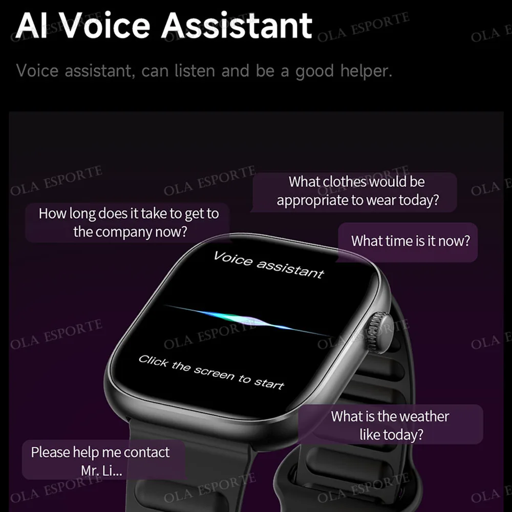 ساعة ذكية للرجال بشاشة AMOLED مقاس 1.83 بوصة، إشعارات رسائل مكالمة بلوتوث، معاينة توقعات الطقس، مراقبة الصحة، ساعة ذكية للنساء