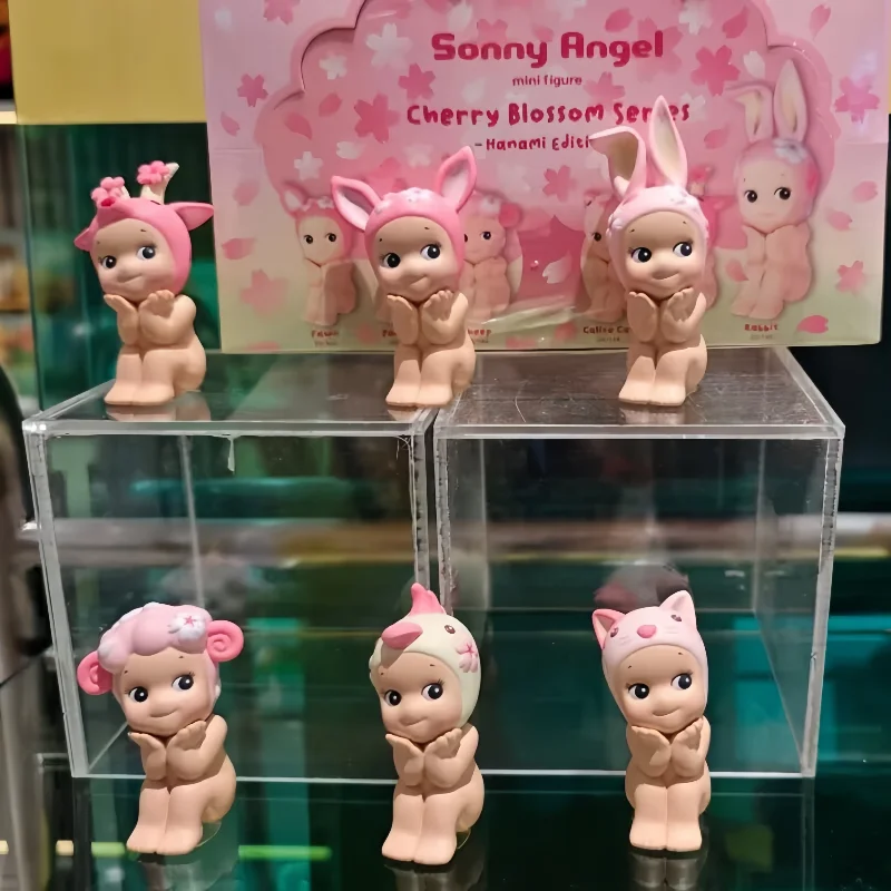 

Sonny Angel Mini Figure 6pcs Sitting Posture Cherry Blossom Series Hanami Edition Surprise Blind Box Toy Doll Lucky Mascot Toys
