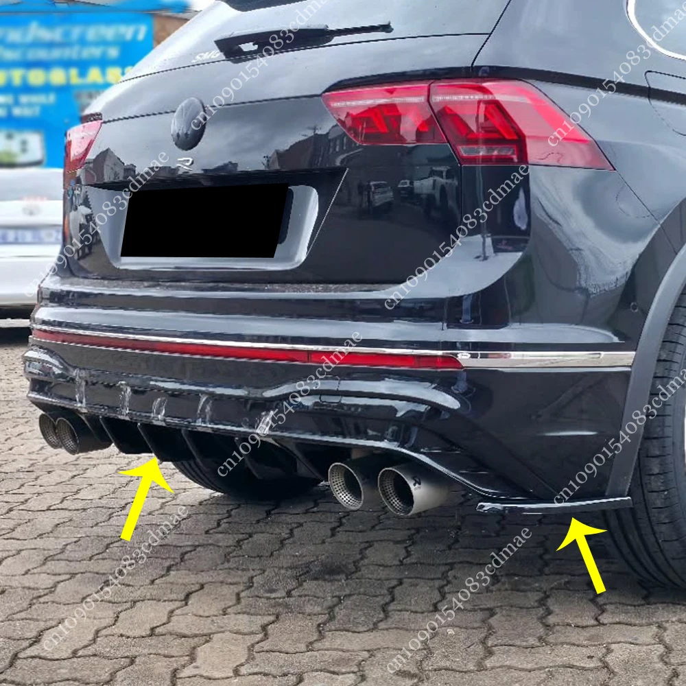 ل Volkswagen Tiguan MK2 R 2020-2023 ماكستون نمط المصد الخلفي الناشر الشفاه الجانب الخائن سبويلر لوحة مجموعات الجسم الخارجي