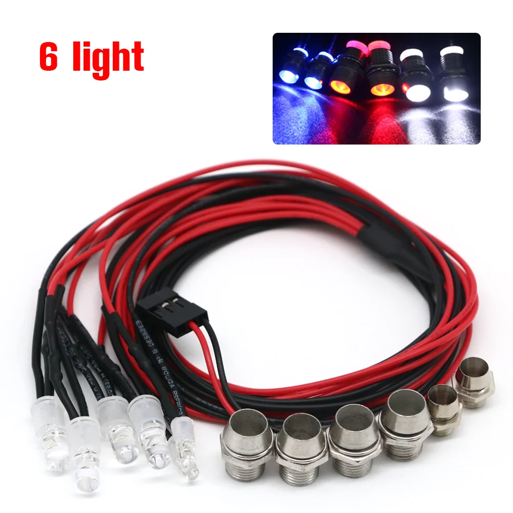 2/3/4/6/8 Lichter 70 cm Länge RC LED Nacht Scheinwerfer Scheinwerfer 3/5mm LED Licht für Modell Drift Crawler Auto Für RC Auto – Detail 7