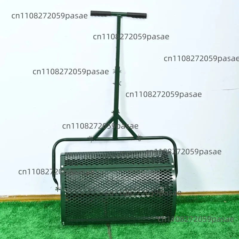 Push Pull Fertilizer Spreader Iron Basket Roller Cover Lawn Garden Agriculture Forestry Soil Surface Fertilization Tool