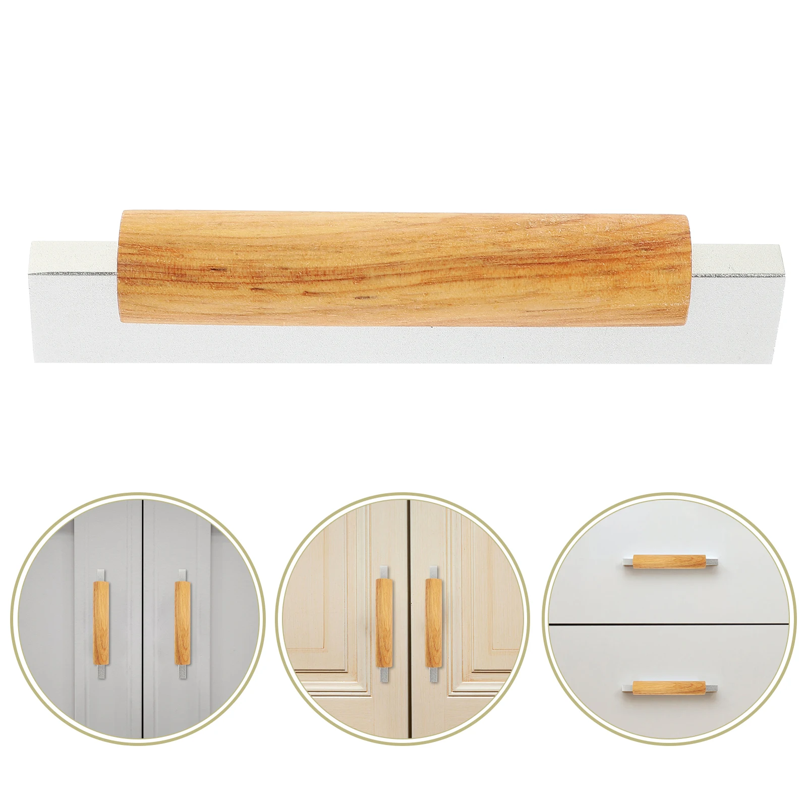 

Door Pulls Solid Wood Handle Handles Drawer Replacement Hardware Cupboards Kitchen Cabinets