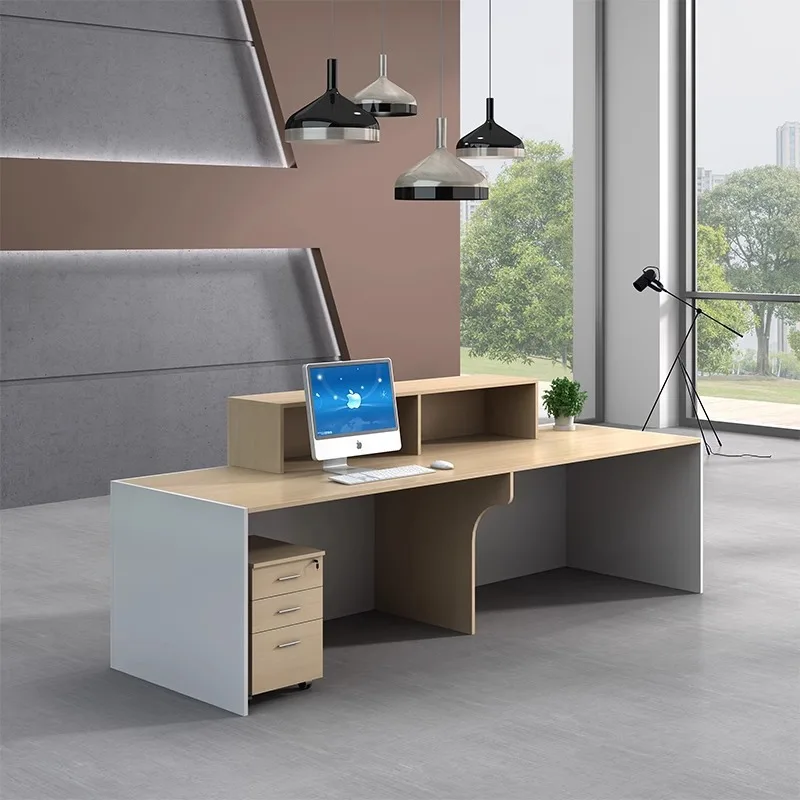 Company front desk Reception desk Simple modern consultation Welcome checkout page Bar counter Office counter Front desk