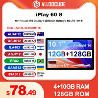 ALLDOCUBE iPlay 60S 10.1 inch Tablet WiFi 6 Version 4G LTE Version 4GB+8GB RAM 128GB ROM Android 14 IPS Screen 6200mAh Battery