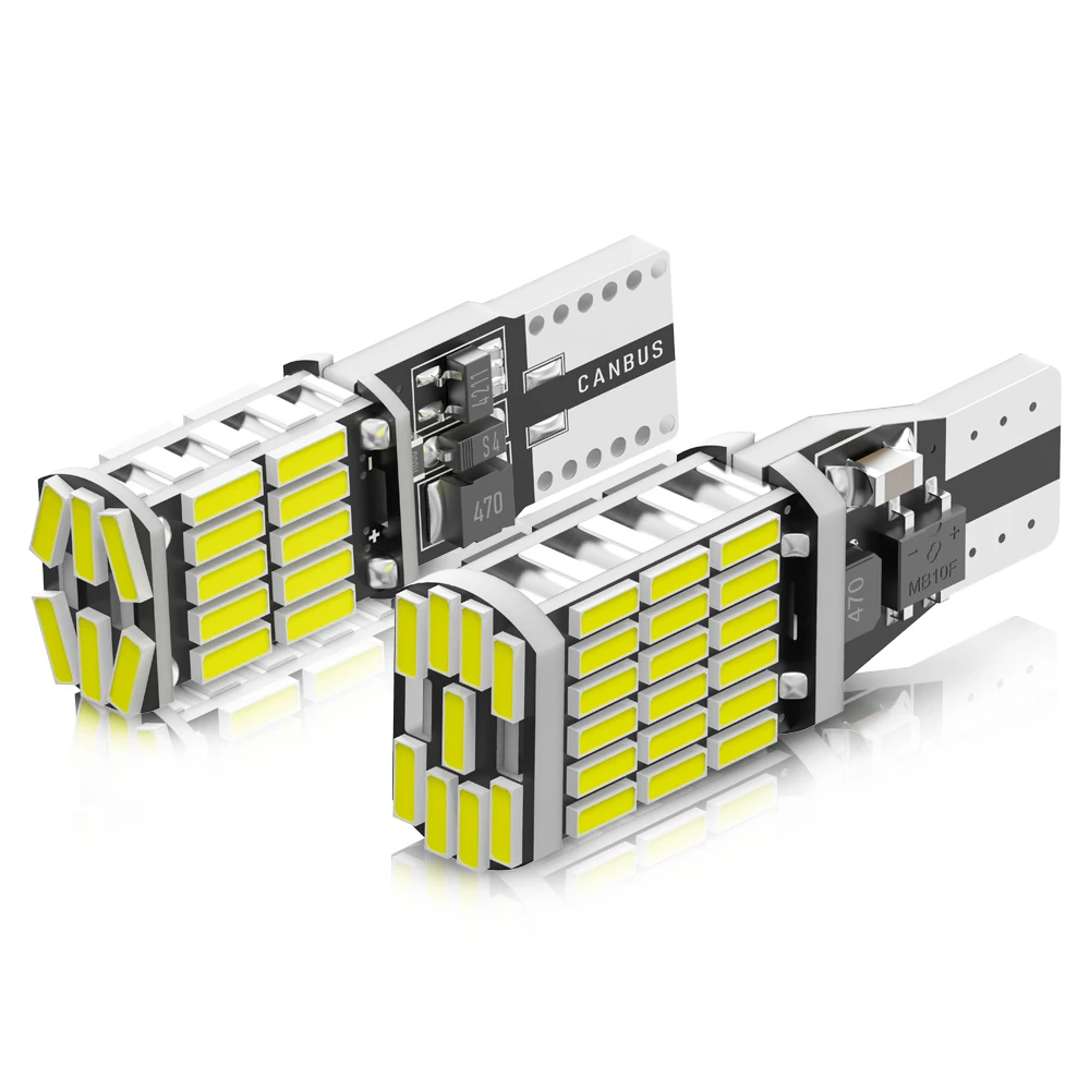 Oprah 2PCS LED T10 W5W Bulbs 4014 26 SMD Canbus No Error For Car Interior Instrument Lights Auto Reading Lamp 1200Lm White 6000K