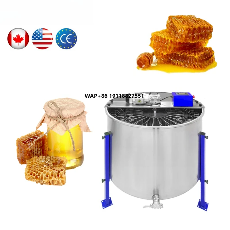 

High Accuracy 12 24 Frame Electric Honey Extractor Shake Honey Machine with Electric Motor Support OEM Honey Processing Machine