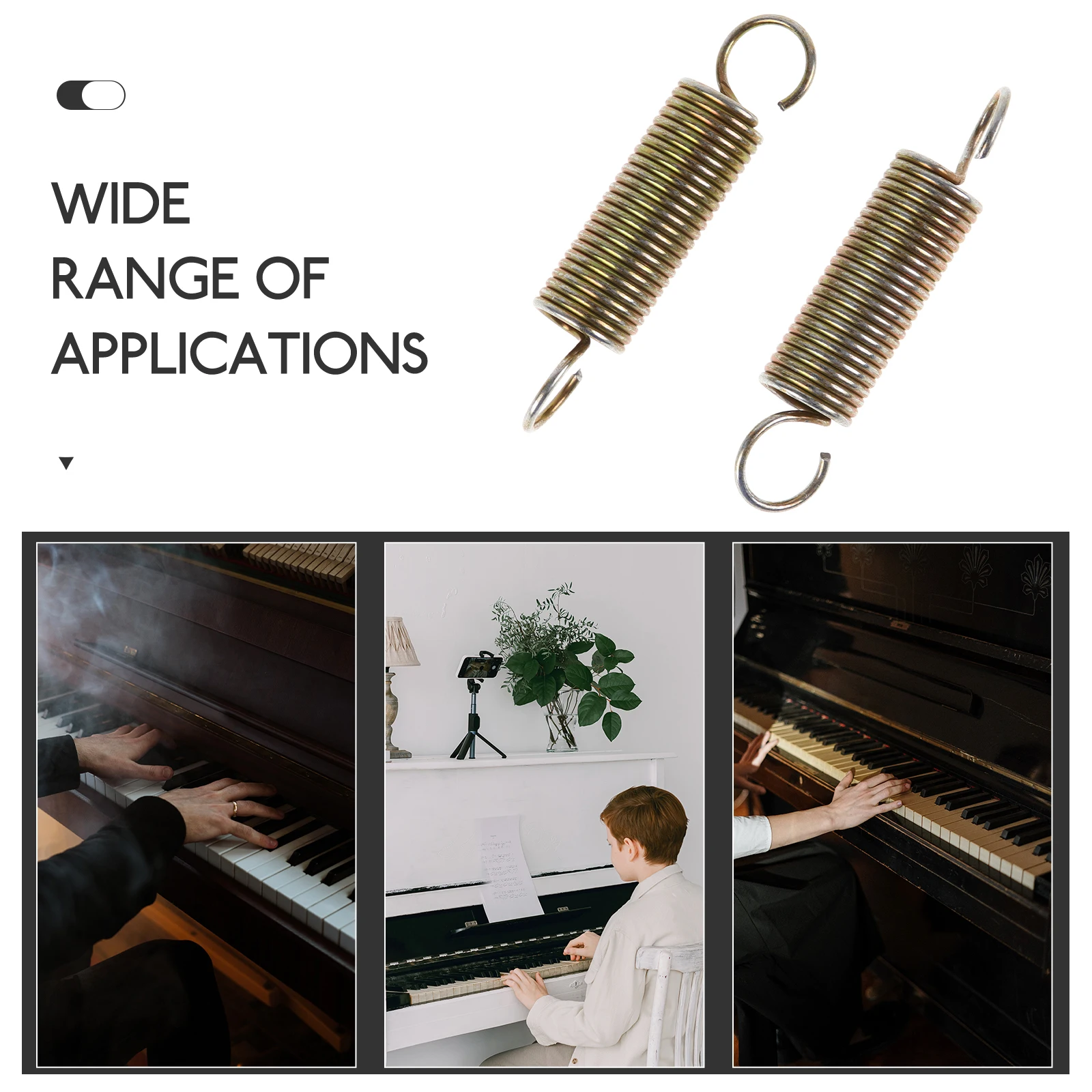 

2Pcs Durable Piano Tuning Spiral Springs Replacement Coil Springs Parts for Upright Piano Repair Instrument Accessories