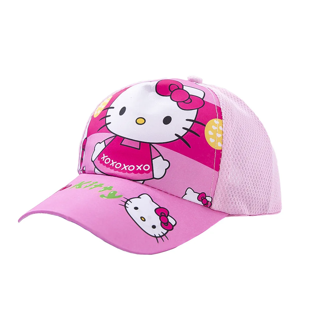 

Sanrio Hello Kitty Kids Mesh Baseball Cap Summer Sun Protection Breathable Duckbill Hat Girls Cute Cartoon Outdoor Sunhat Gifts