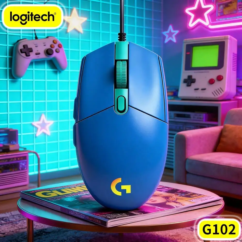 Logitech G102 Prodigy Gaming Mouse,Zero Battery Needed Continuous Wired Power Removes Charging Interruptions