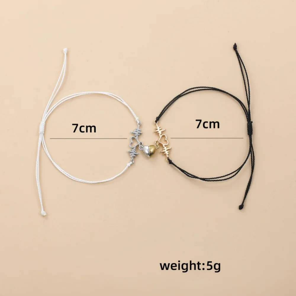 Heartbeat Magnetic Bracelet Comfortable Magnetic Attract Bracelet Lover Friendship Bracelet High-Quality For Couples Everyday
