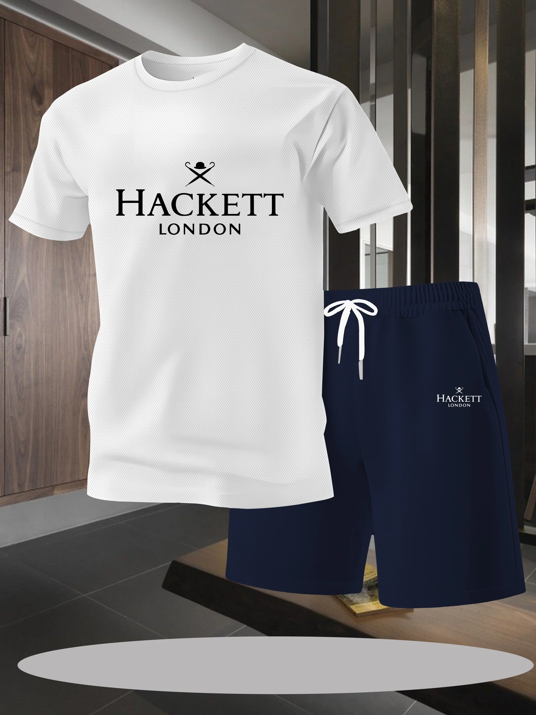 

Versatile and minimalist, new casual, sporty and fashionable street T-shirt+shorts set