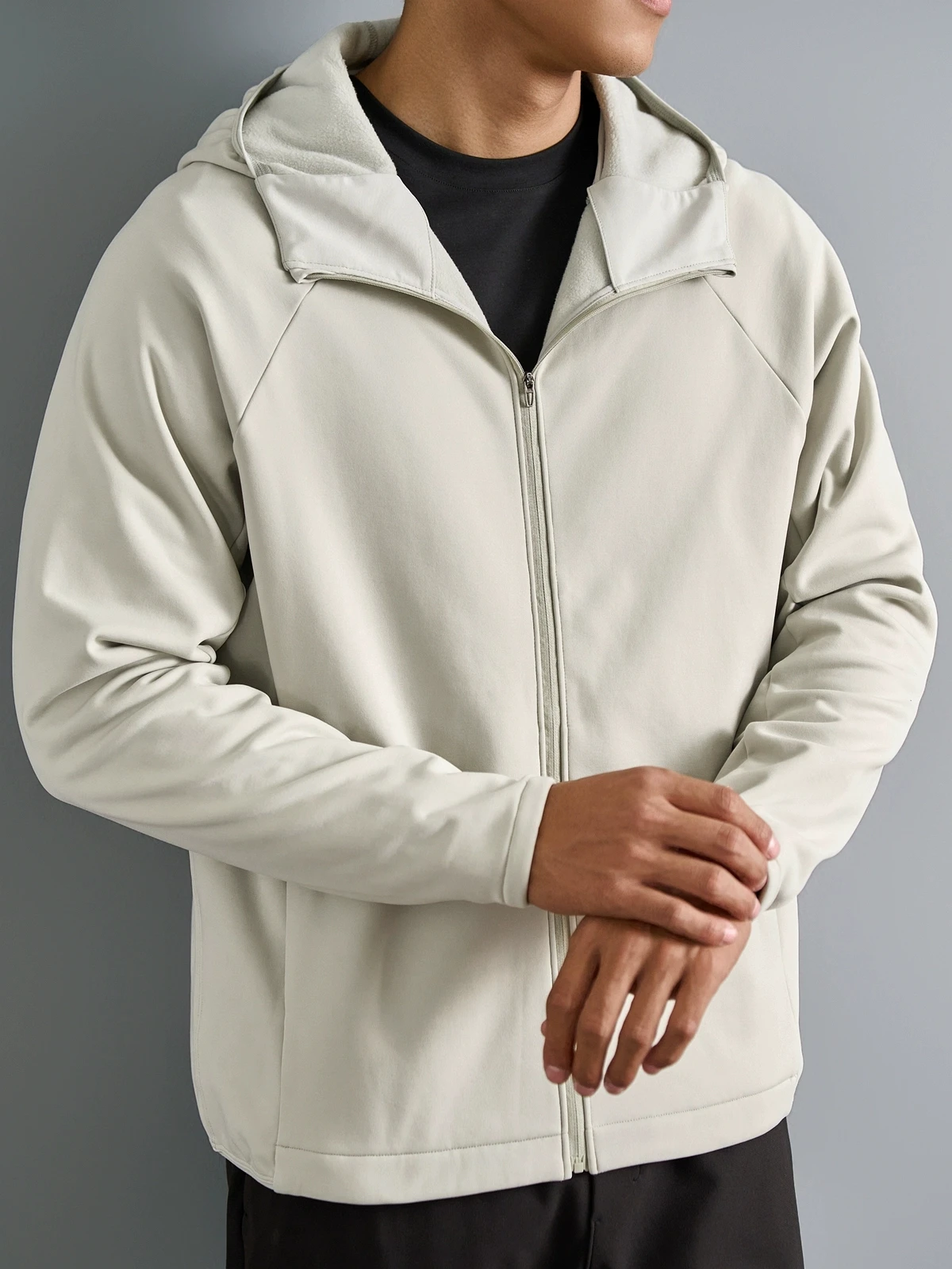 JSBD Autumn/Winter new Toray high performance thick fleece warm men's casual solid color hooded jacket