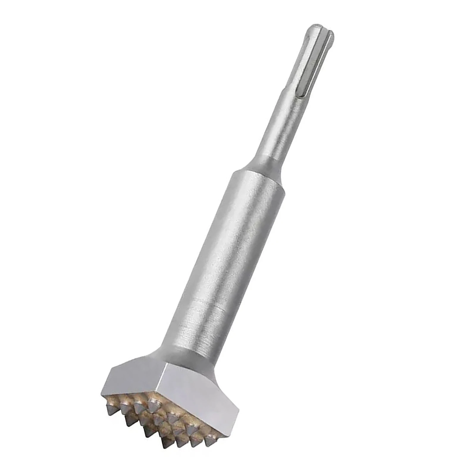 1Pc SDS Plus 10mm Shank Carbide Tipped 16Teeth Bush Hammer Chisel Bit For Cement Concrete Stone Marble Granite