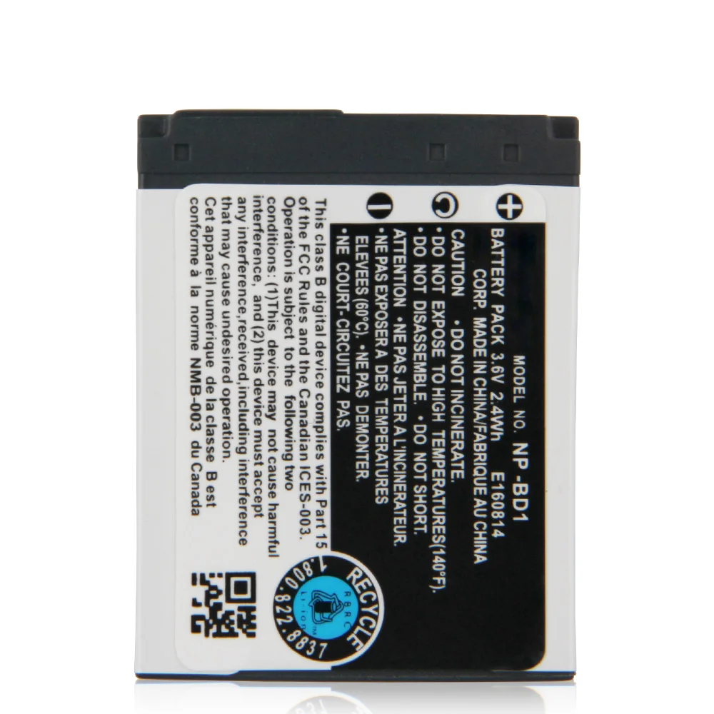 Replacement Battery NP-BD1 NP-FD1 For SONY DSC-T2 TX1 T900 T90 T200 T500 T300 T700 T77 T75 T70 Camera Battery 680mAh