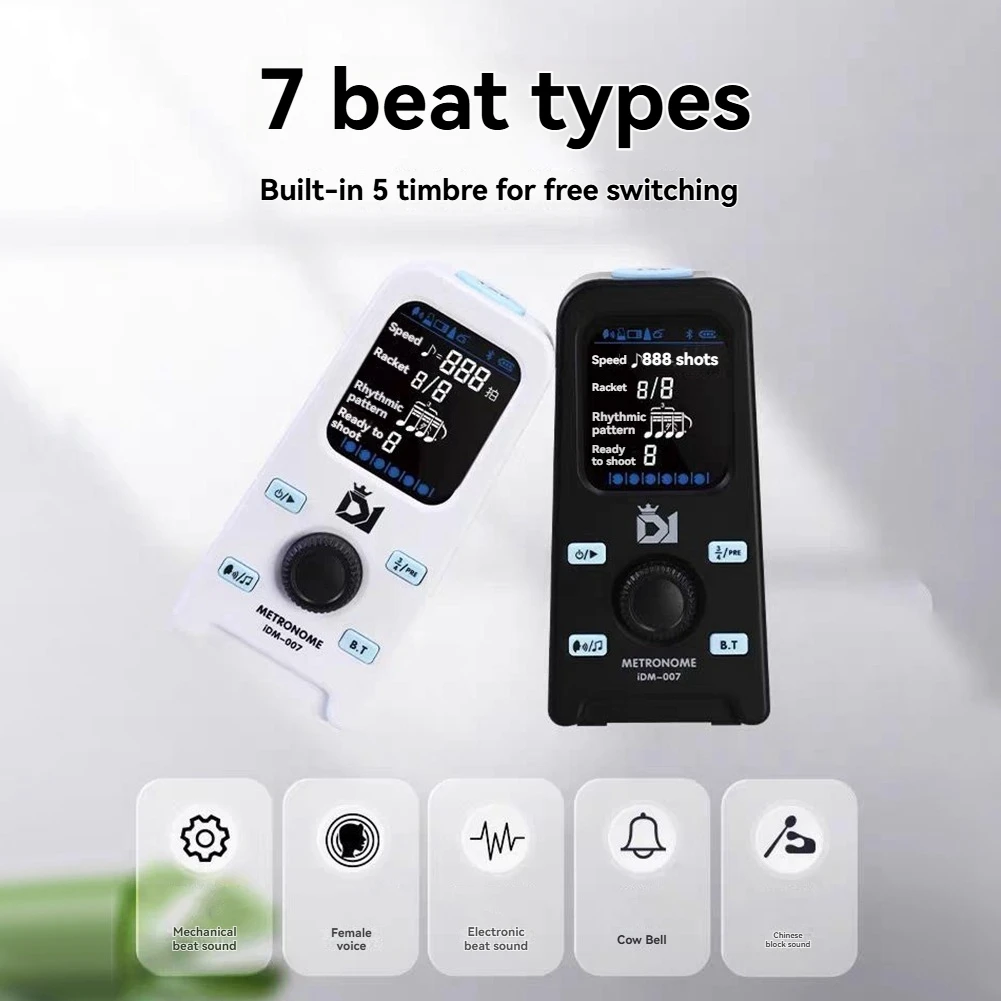 

Portable Electronic Metronome Bluetooth Speaker Rechargeable LCD Screen B