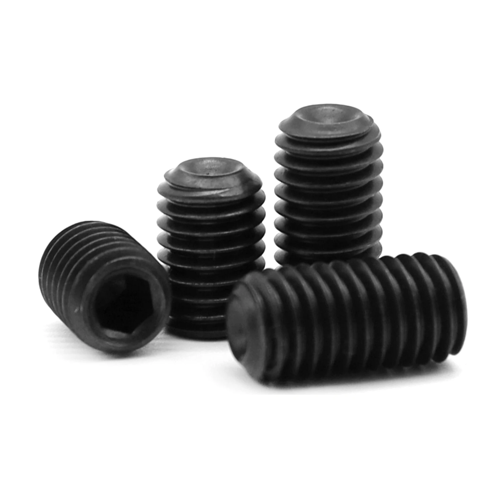 

5/10/20pcs M3 M4 M5 M6 M8 DIN916 Black 304 A2-70 Stainless Steel Hex Hexagon Socket Allen Cup Point Set Screw Grub Headless Bolt