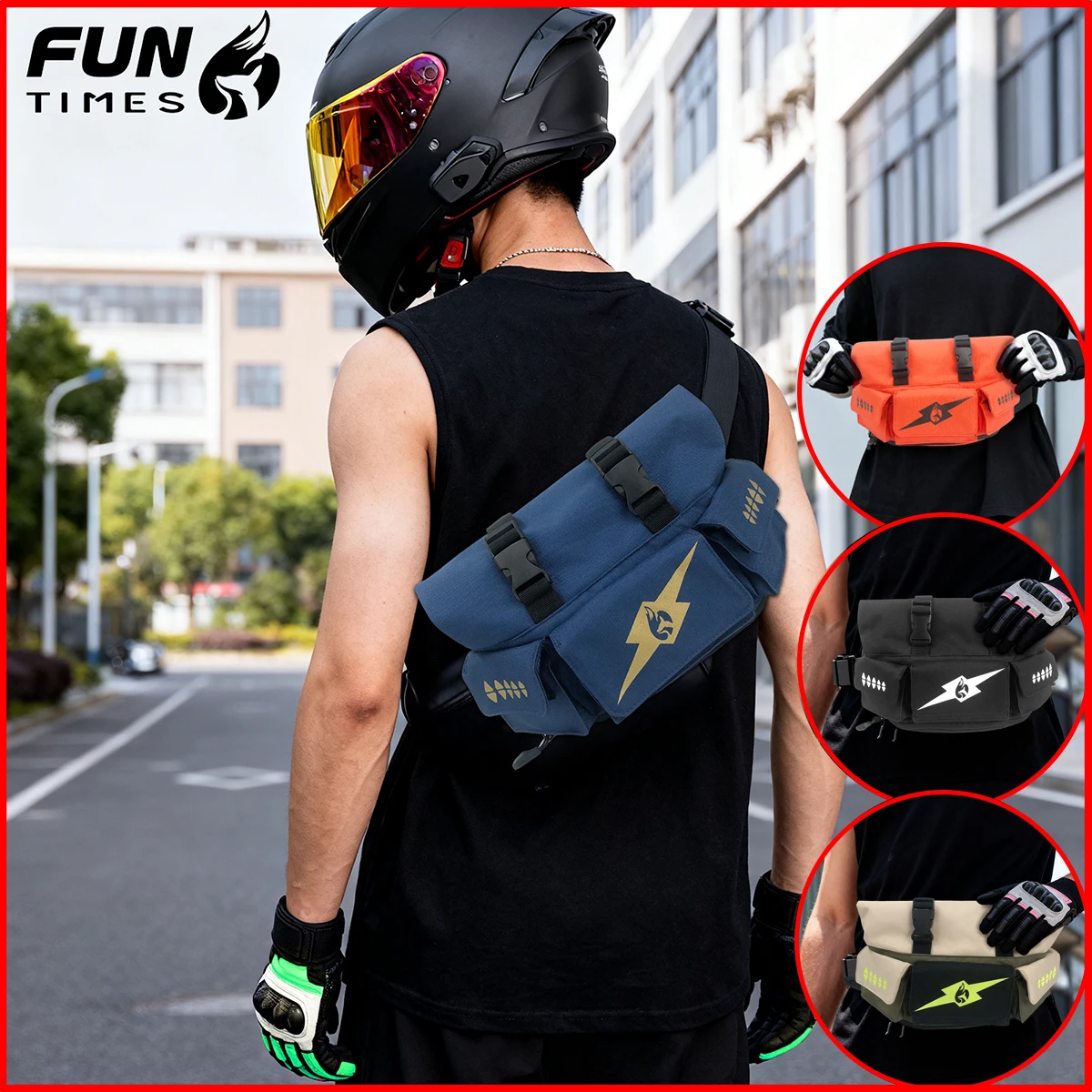 

FUNTIMES новая мотоциклетная поясная сумка/сумка через плечо для отдыха, мотоциклетная дорожная водонепроницаемая дорожная мотоциклетная экипировка на большие расстояния