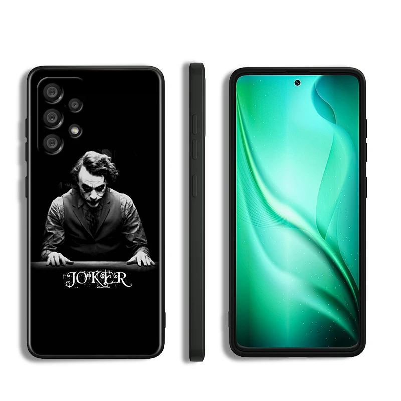 Fashion Handsome Joker For Samsung A55 A35 A25 A15 A14 A73 A53 A13 A05S A03S A02S A71 A52 A32 Black Soft Phone Case