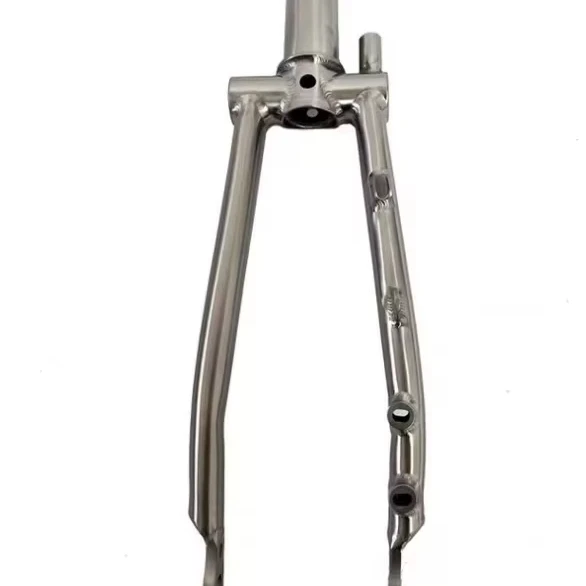 Factory direct Titanium Folding Bike Fork, Disc Brake flat mount