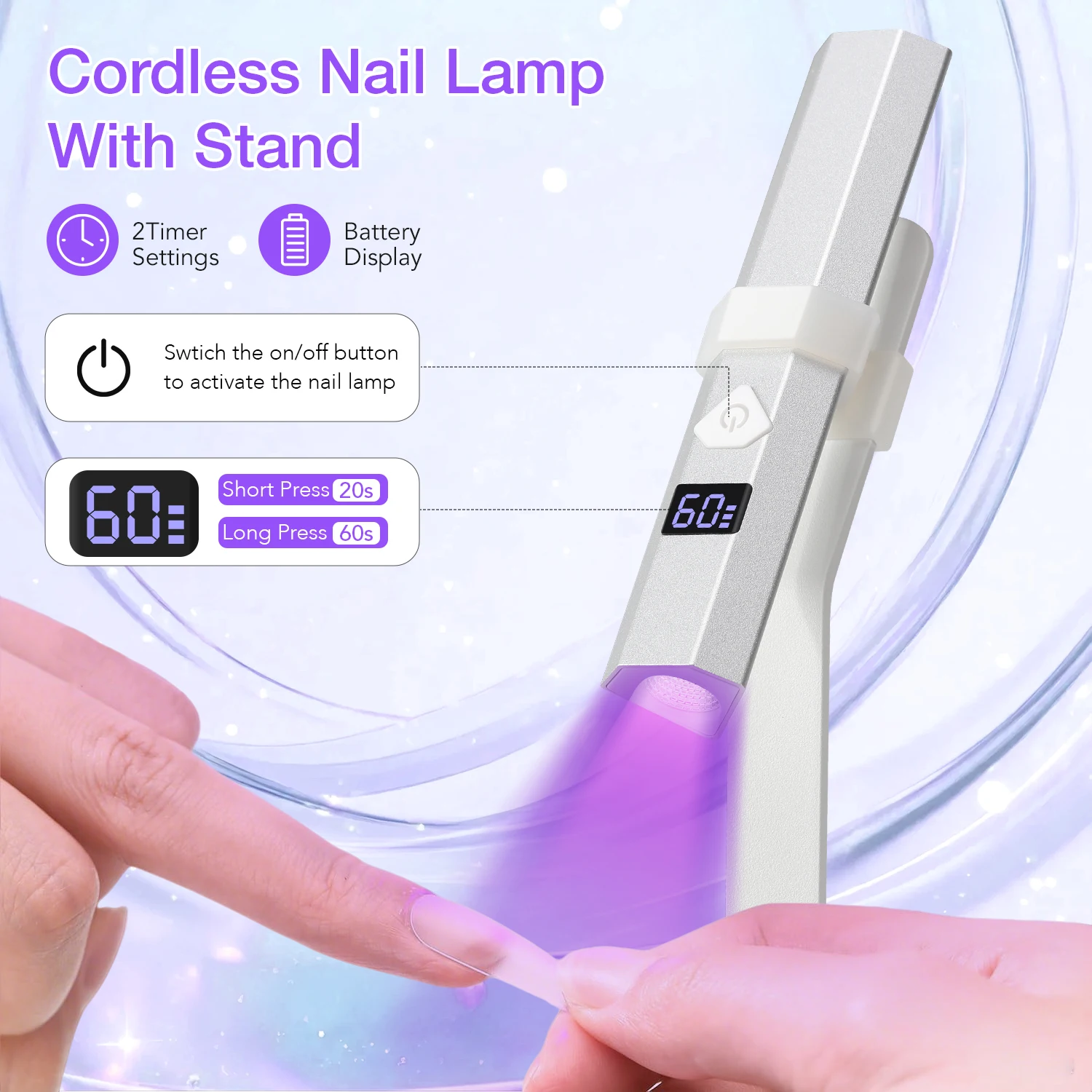 Oplaadbare Mini UV LED Nagellamp Handheld Nageldrooglamp Voor Gel Polish Nageldroger Machine UV Licht Thuis Manicure Salon