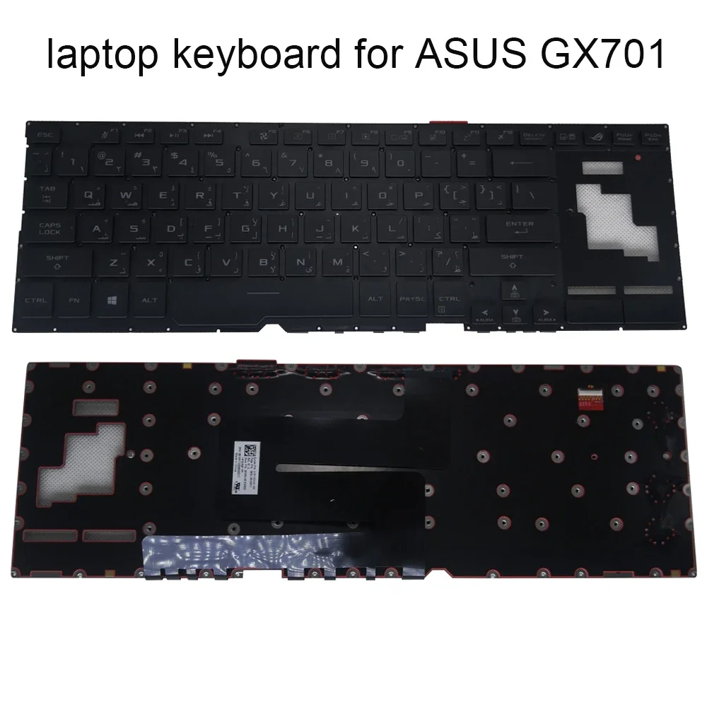 

Korean Arabic Gaming Laptop Keyboard For ASUS Zephyrus S GX701G GX701L GX701GWR Replacement Keyboards 0KNR0-661EAR00 661EKO00