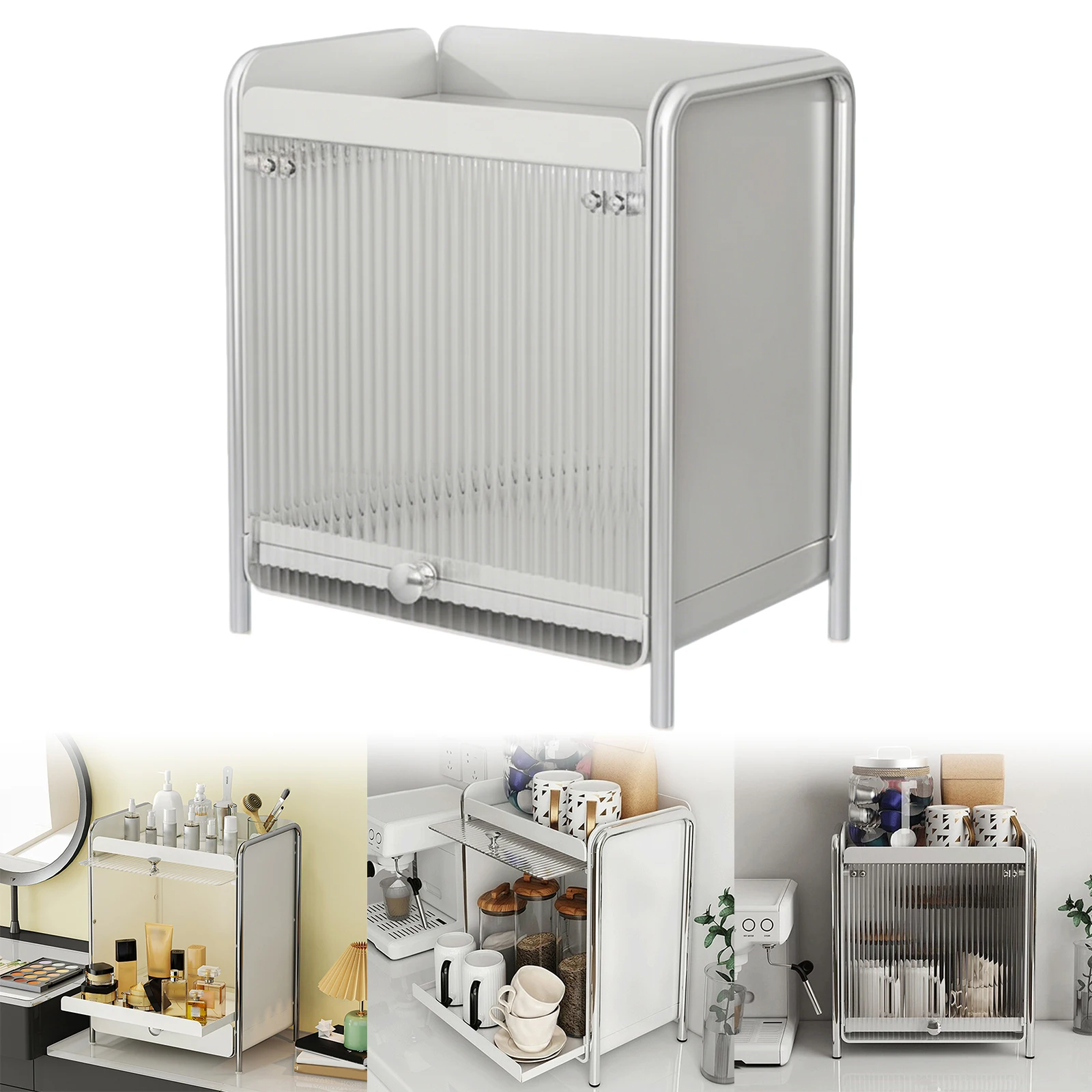 

Металлическая подставка для кофейных чашек на кухонную полку, идеально подходит для кофейного уголка (большая)