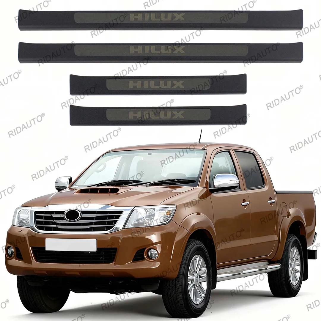 

For TOYOTA Hilux Vigo 2008-2014 Door Sill Pedal Welcome Scuff Plate Cover Door Sill Protector Scuff Plate Pedal Threshold Covers