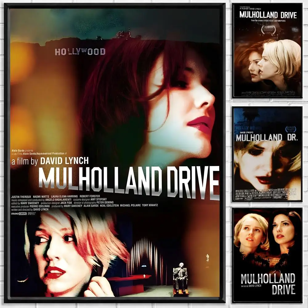 Movie Mulholland Drive Poster Self-adhesive Art Waterproof Paper Sticker Coffee House Bar Room Wall Decor