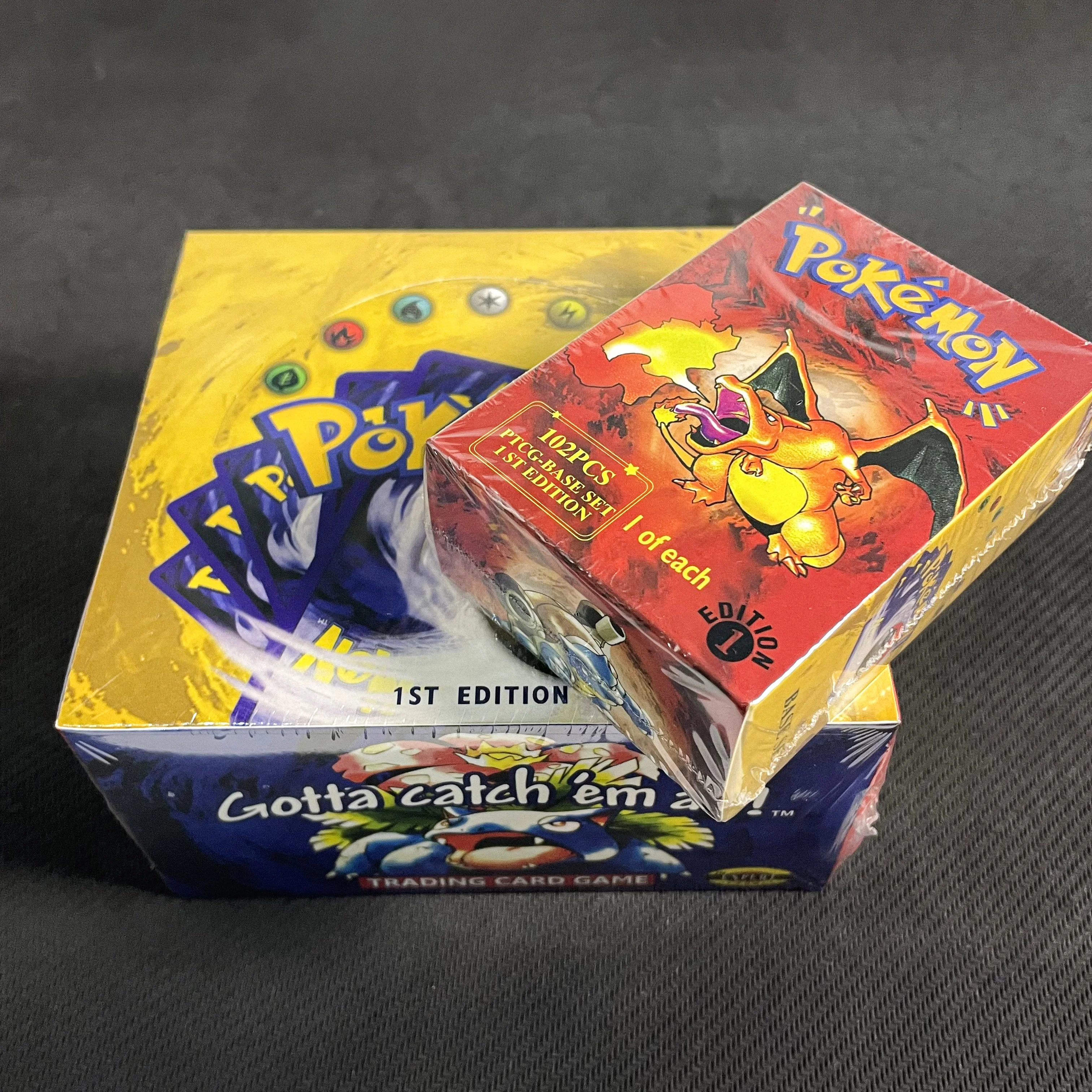 PTCG 102Pcs/396Pcs PKM Base Set 1ST Edition Whole Set Booster Box