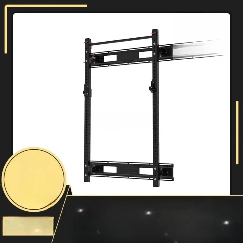 Home fitness equipment wall mounted foldable multifunctional squat stand for strength training