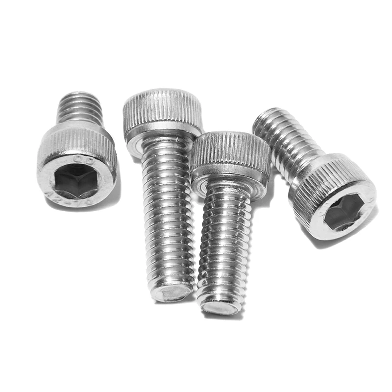 10PCS Hex Socket Head Screw M4X5/6/8/10/12/14/16/18/20/25/30/35/40/45/50 DIN912 304 Stainless Steel Hex Socket Hexagon Bolt