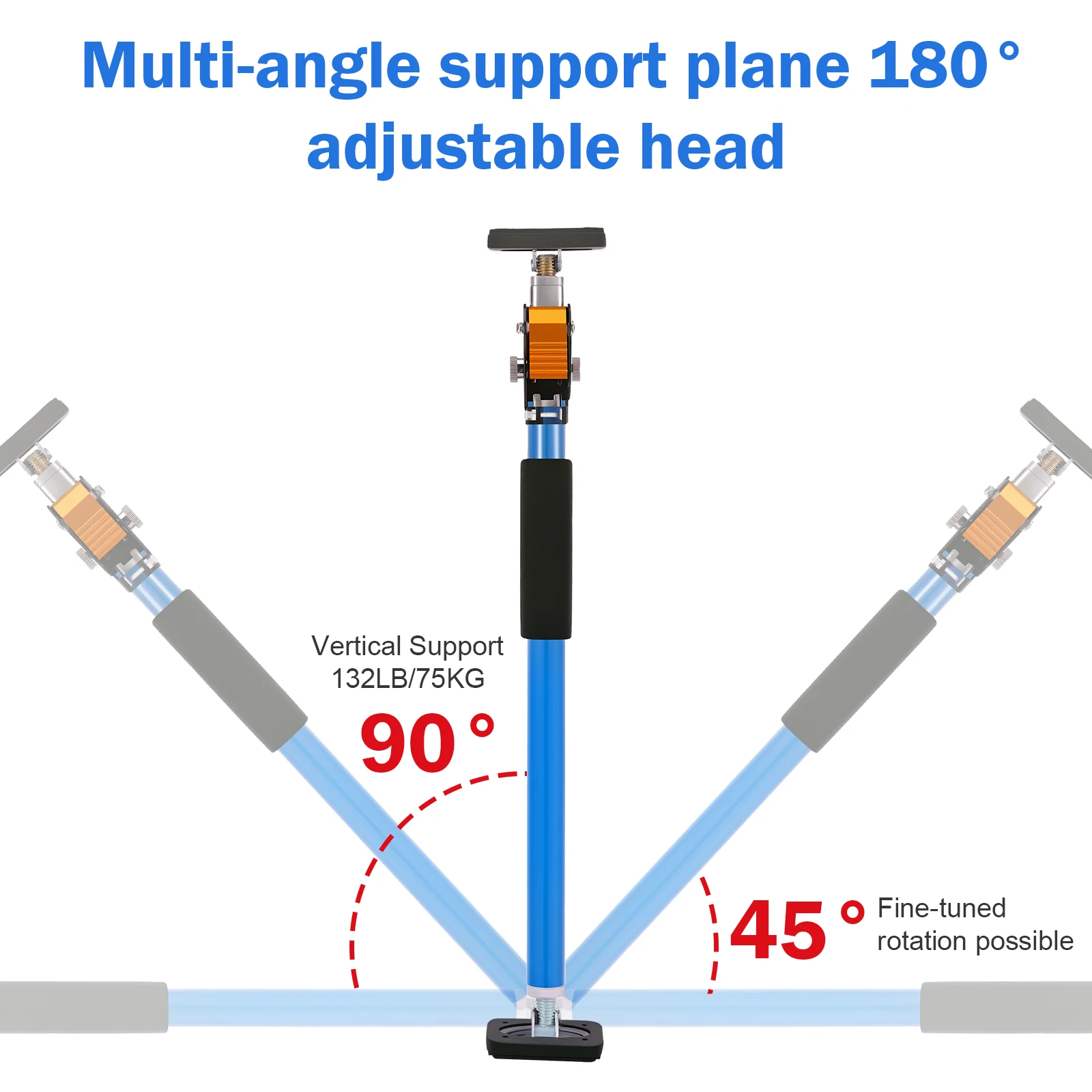 Picture 6: Upgraded Telescoping Support Rod 23.6-43.3 Inch Third Hand Tool Adjustable Support Pole with 132 lbs Heavy Duty Cabinet Jacks