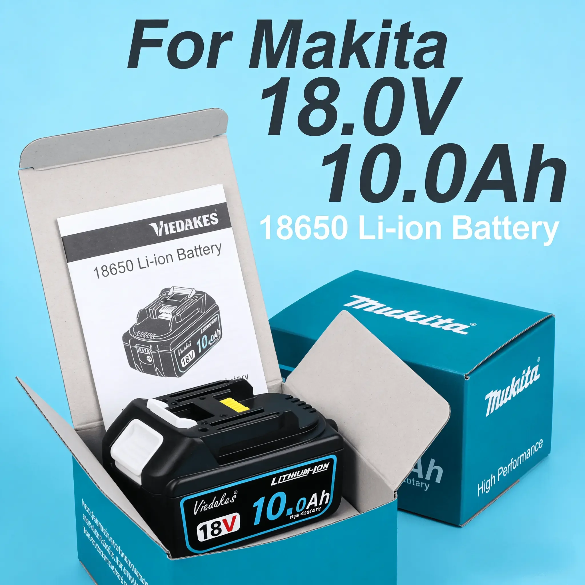 

Best Choice｜Akumulator for Makita 18v battery｜8/10/12Ah High Power｜Li-ion Battery｜For Makita 18V Metalworking Woodworking Tools