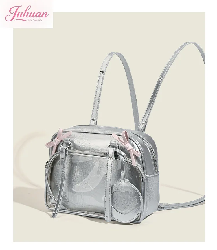 Japanese Silver Ltabag Backpack Small Food 15cm Baby Bag Student Second-dimensional Messenger Bag College Wind Schoolbag Female