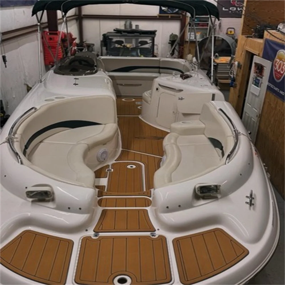 

2001 Chaparral 232 Sunesta Платформа для плавания Лодка для кокпита EVA Пена из тикового дерева Напольный коврик SeaDek Gatorstep Style Самоклеящаяся V427 K9H2