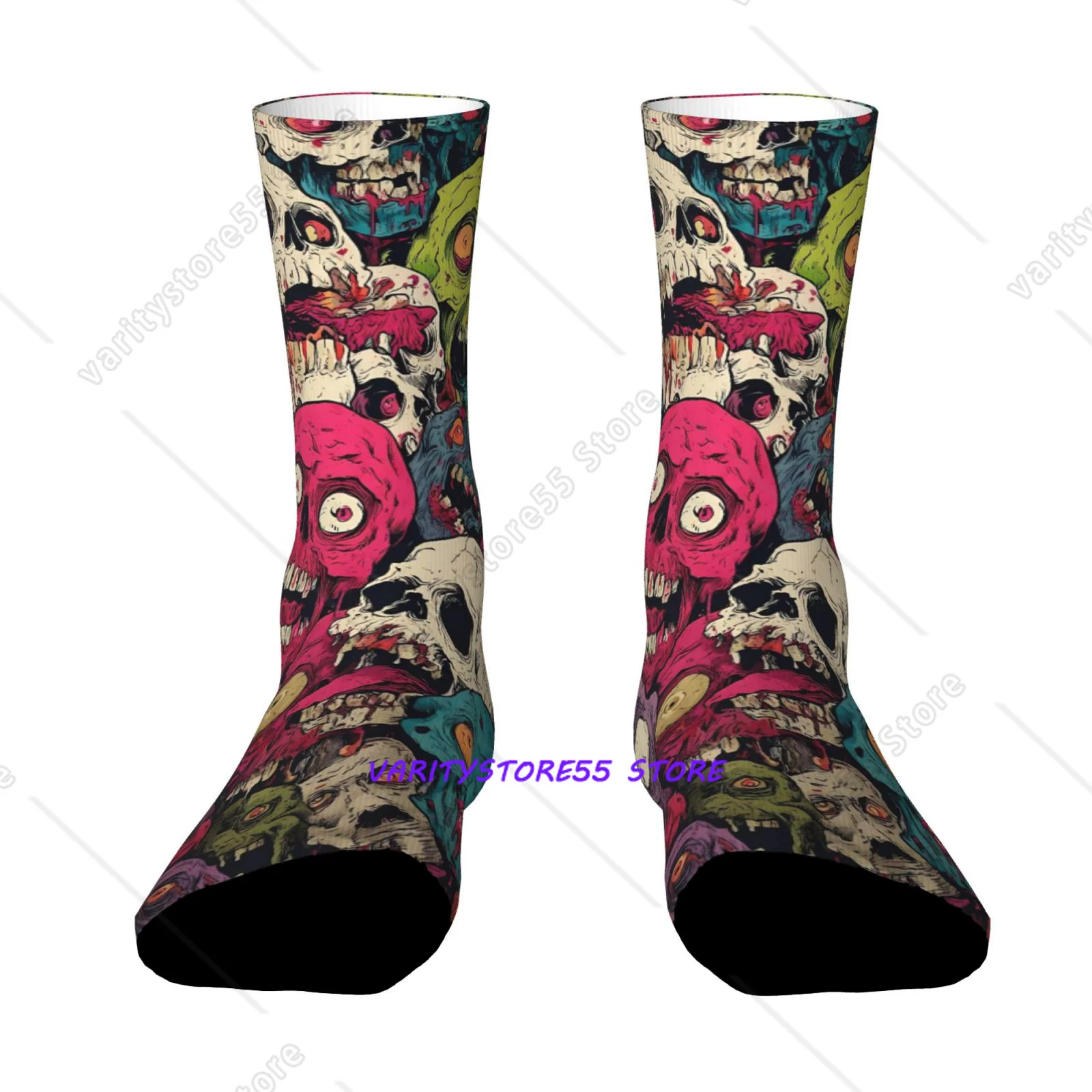 Halloween and Skull Print Machine Washable Comfortable and Breathable Perfect for Outdoor Enthusiasts Stylish for Casual Attire