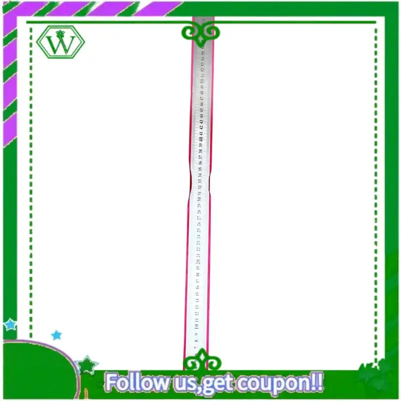 ABIK-3X Stainless Steel Double Side Measuring Straight Edge Ruler 60Cm/24 Inch, Silver